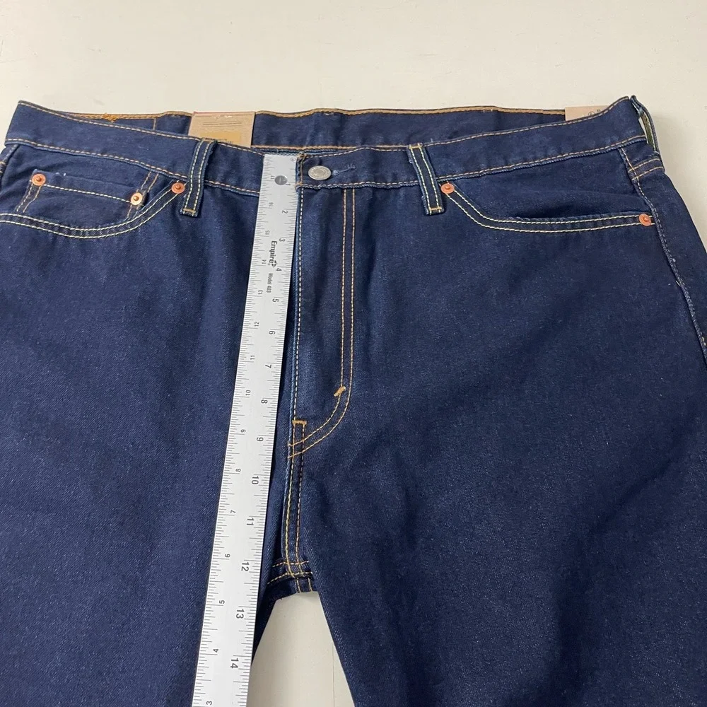 Levis 513 Jeans Mens 38x32 Blue Slim Straight Jeans Indigo Denim Preppy Grunge